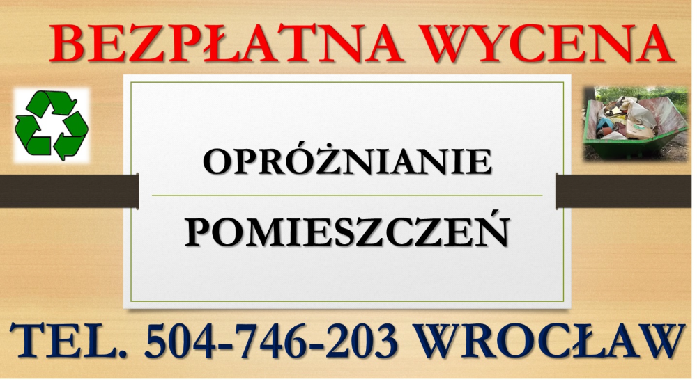 Demontaż i utylizacja mebli, tel. 504-746-203, cena Wrocław