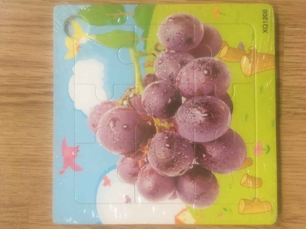 Drewniane puzzle dla dzieci winogrona