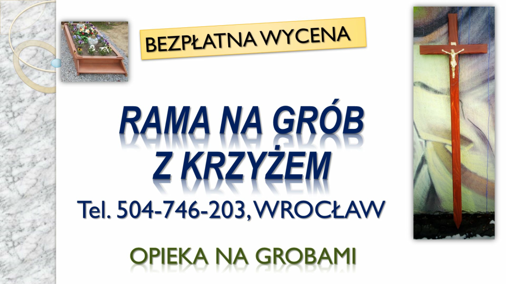 Drewniany krzyż na grób,  cena. Tel. 504-746-203. Wroclaw, 