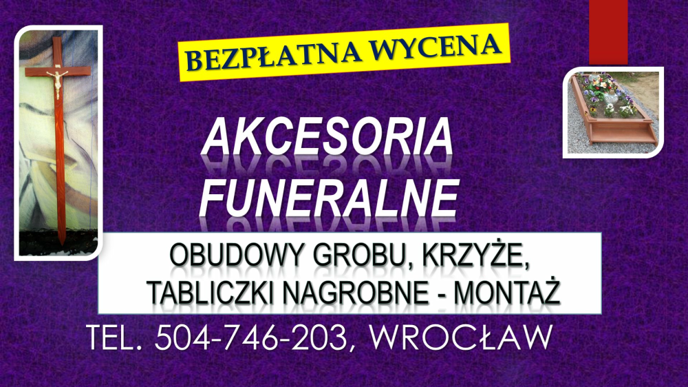 Drewniany krzyż na grób,  cena. Tel. 504-746-203. Wroclaw, 