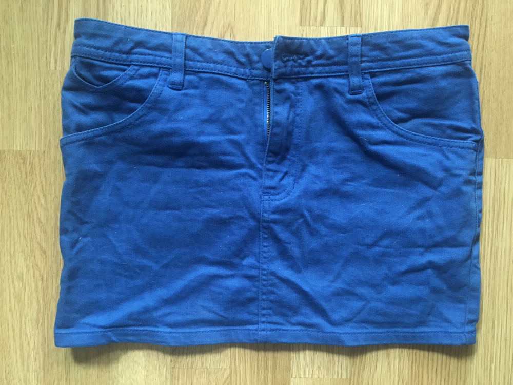 Niebieska jeansowa spódnica mini h&m 36