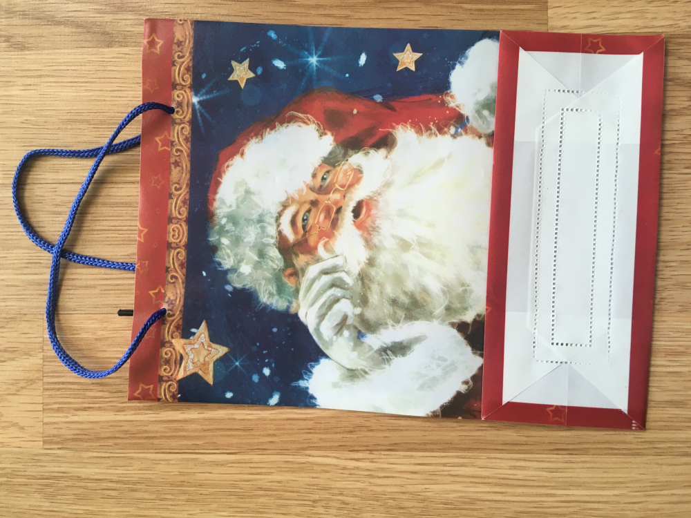 Papierowa torebka świąteczna z Mikołajem 