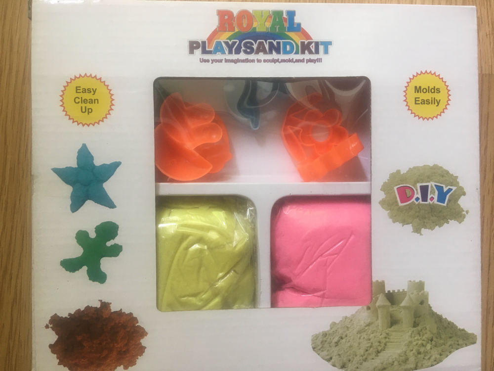 Piasek kinetyczny royal play sand kit do modelowania rozowy