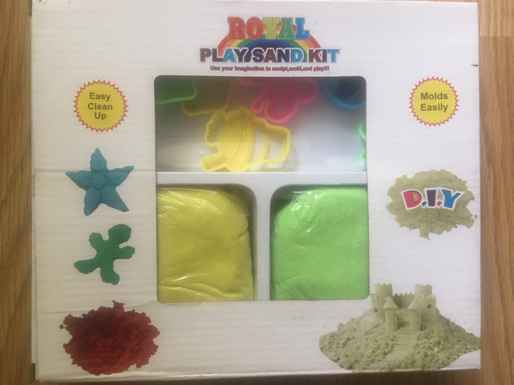 Piasek kinetyczny z foremkach royal play sand kit zielony