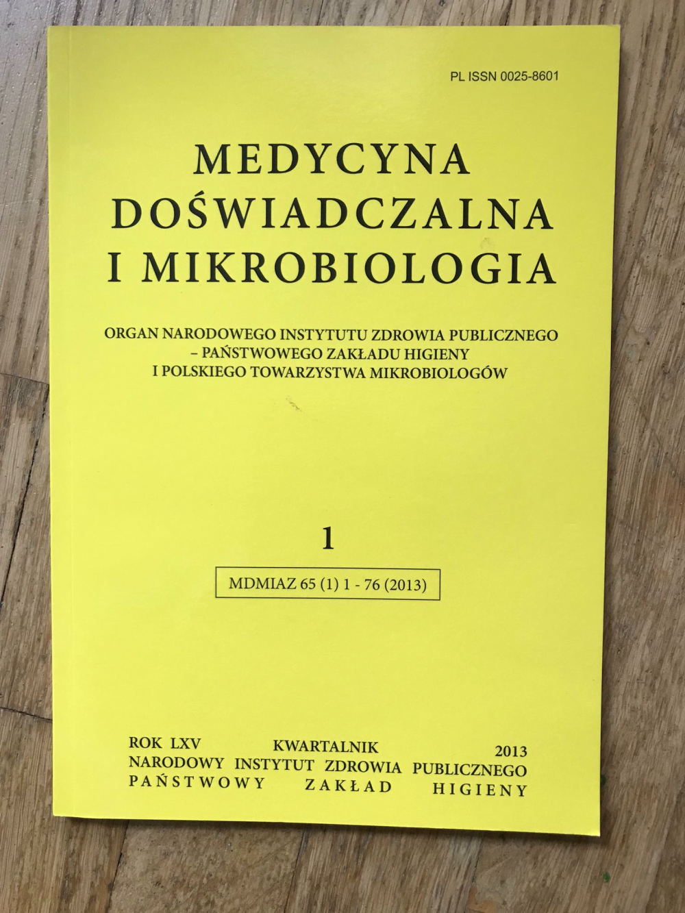 Publikacja medycyna doświadczalna i mikrobiologia kwartalnik
