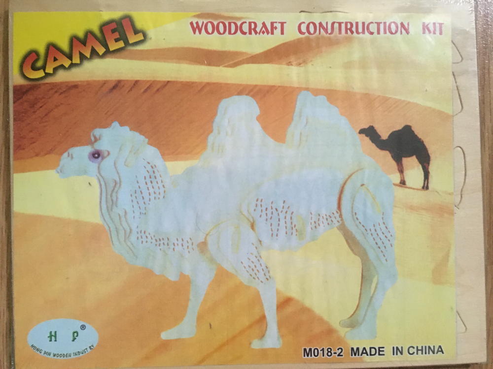 Puzzle 3d drewniane model wielbłąd 