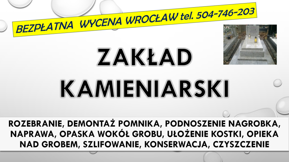 Rozebranie, złożenie pomnika. Cmentarz Wrocław