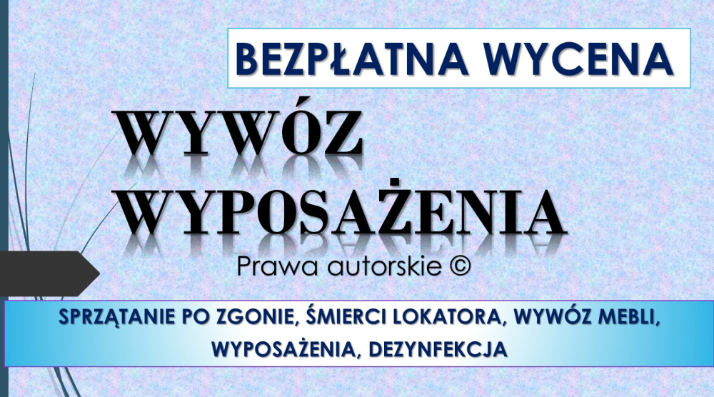 Sprzątanie i dezynfekcja po zmarłych, cena tel. 504-746-203