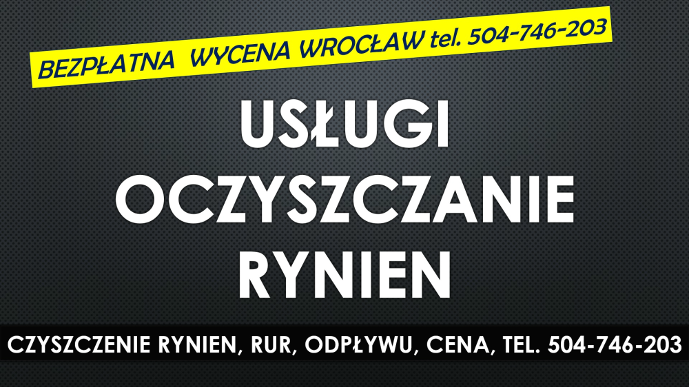 Usługi czyszczenia rynien, Wrocław, tel. 504-746-203, rynny