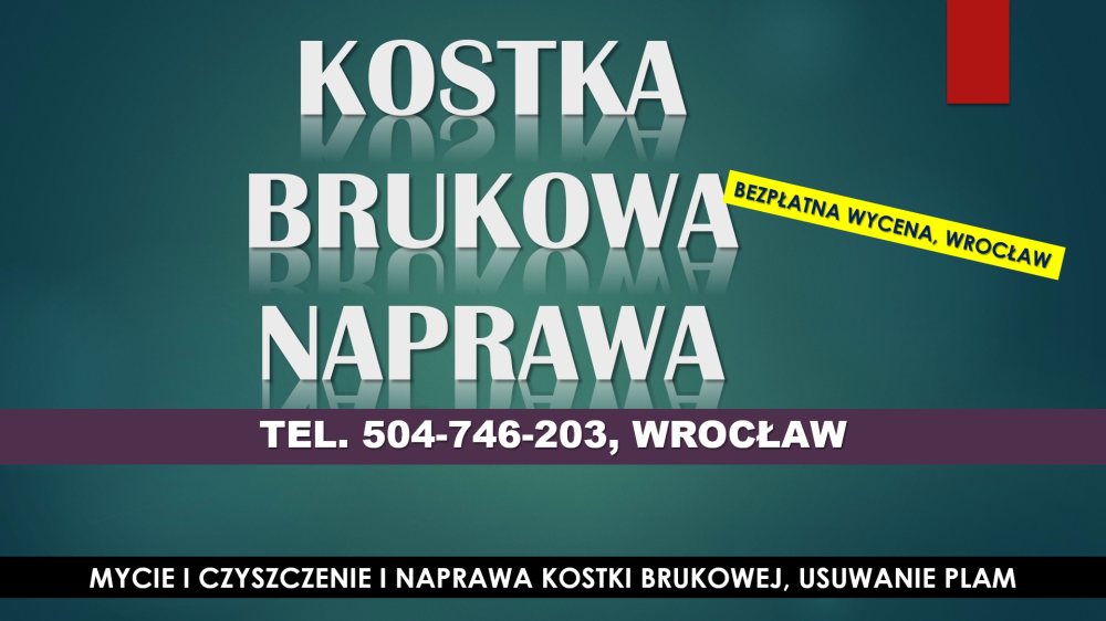 Usuwanie plam z kostki brukowej, cennik tel. 504-746-203, 