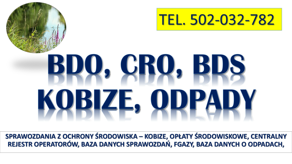 Wykaz opłat środowiskowych, cena, t.502032782. Sprawozdanie