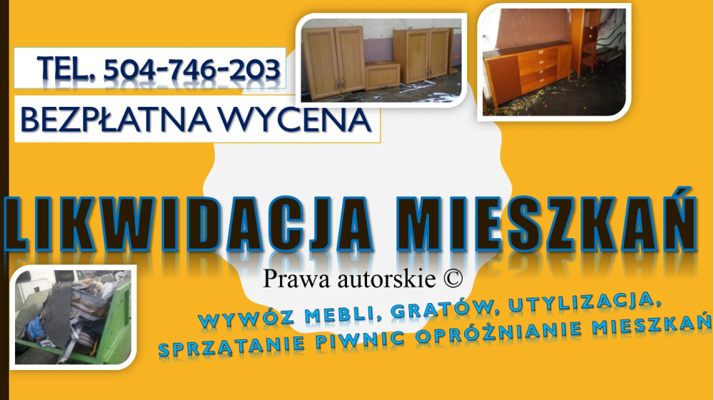 Wyniesienie mebli, cena, tel 504-746-203, Wrocław, wywożenie