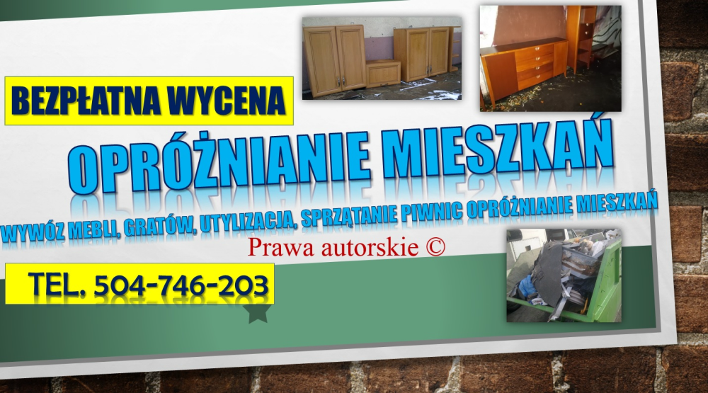 Wyniesienie mebli, cena, tel 504-746-203, Wrocław, wywożenie