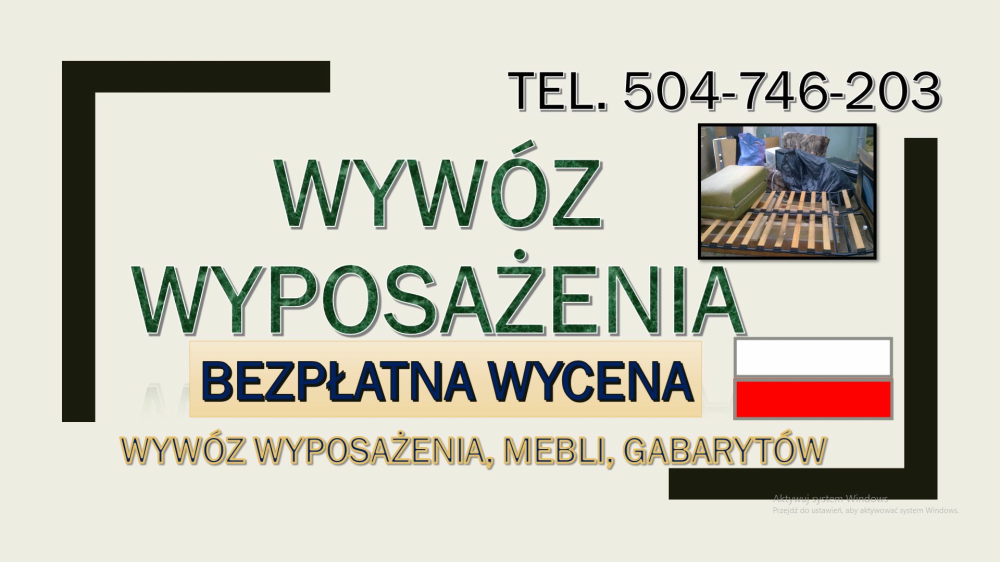 Wywóz mebli, Wrocław, tel. 504-746-203,