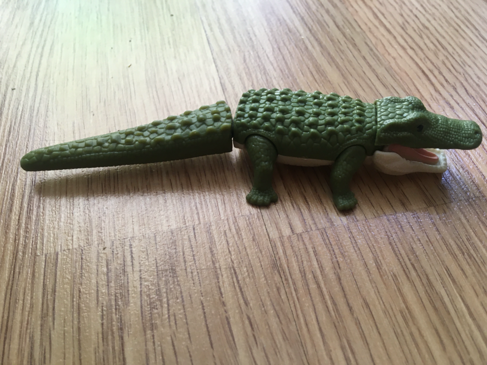 Zabawka mini figurka krokodyla z ruchomym ogonem i szczeka