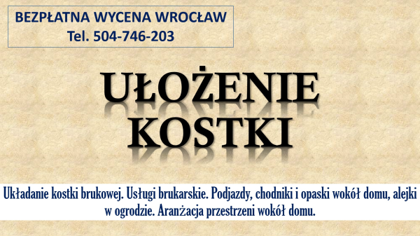 Brukarstwo, Wrocław, cennik, tel. 504-746-203