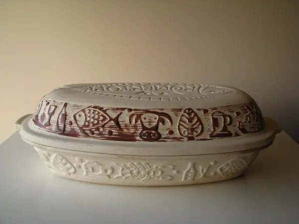 Brytfanka garnek rzymski do pieczenia nie szkliwiony owalny