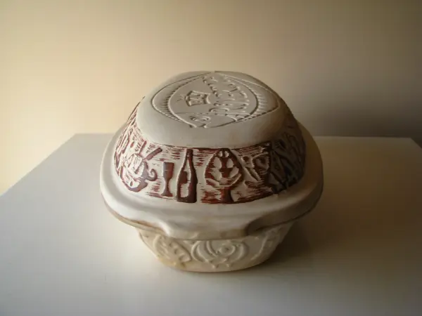 Brytfanka garnek rzymski do pieczenia nie szkliwiony owalny