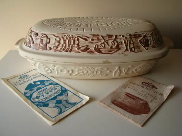 Brytfanka garnek rzymski do pieczenia nie szkliwiony owalny