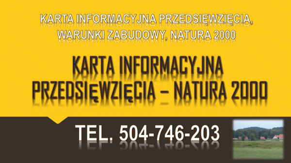 Cena karty informacyjnej przedsięwzięcia, tel. 504-746-203