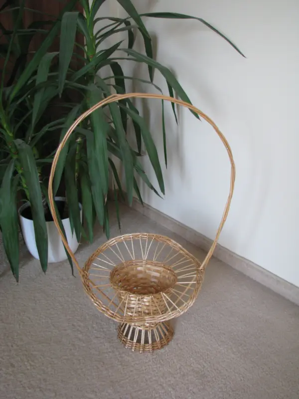 Dekoracyjny duży koszyk, kosz wiklinowy na kwiaty, osłonka