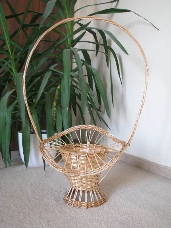 Dekoracyjny duży koszyk, kosz wiklinowy na kwiaty, osłonka