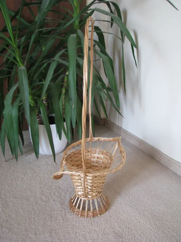 Dekoracyjny duży koszyk, kosz wiklinowy na kwiaty, osłonka