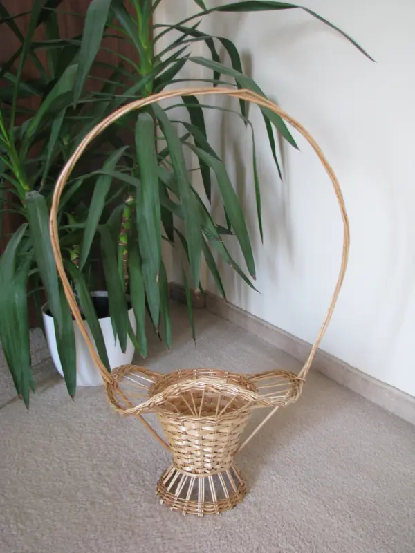 Dekoracyjny duży koszyk, kosz wiklinowy na kwiaty, osłonka