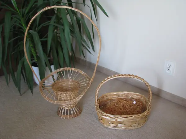 Dekoracyjny duży koszyk, kosz wiklinowy na kwiaty, osłonka