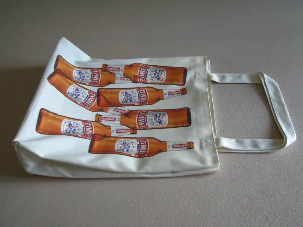 Duża bawełniana torba plażowa, piknikowa Żywiec typu shopper