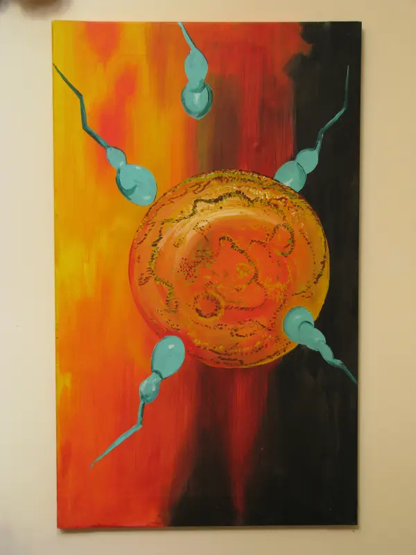 Duży obraz ręcznie malowany na płótnie 65x107 cm – Kosmiczna