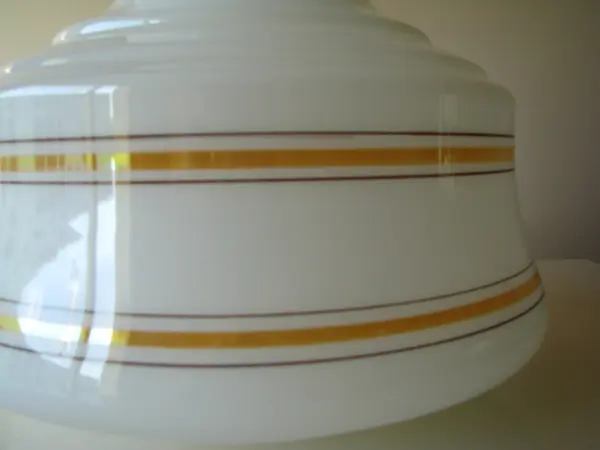 Duży szklany klosz do lampy wiszącej PRL