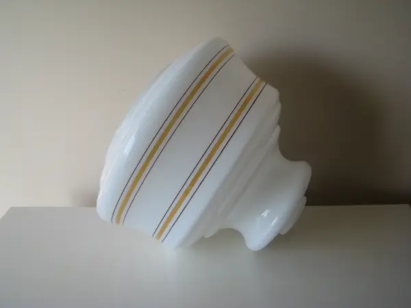 Duży szklany klosz do lampy wiszącej PRL