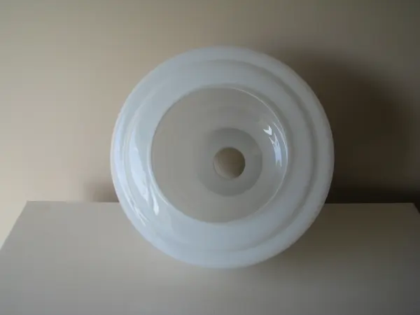 Duży szklany klosz do lampy wiszącej PRL