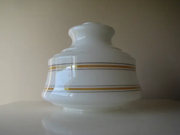 Duży szklany klosz do lampy wiszącej PRL