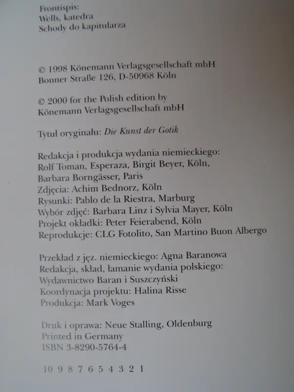 Gotyk: Architektura Rzeźba Malarstwo, Rolf Toman, Konemann