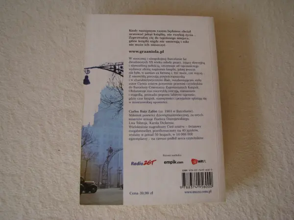 Gra anioła - Carlos Riuz Zafon Cmentarz zapomnianych książek