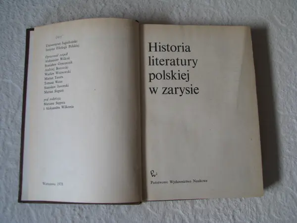 Historia literatury polskiej w zarysie  M. Stępień, Wydanie 