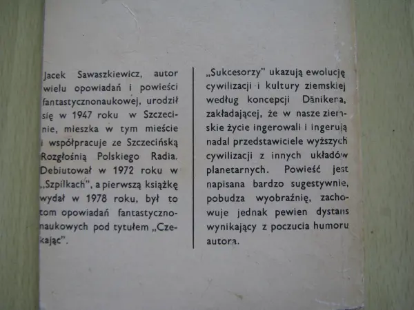 Jacek Sawaszkiewicz SF - Sukcesorzy