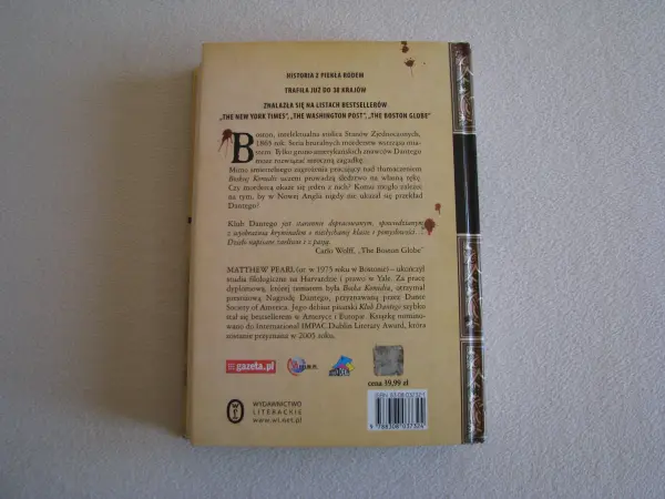 Klub Dantego – Matthew Pearl – Wydanie I, twarda oprawa