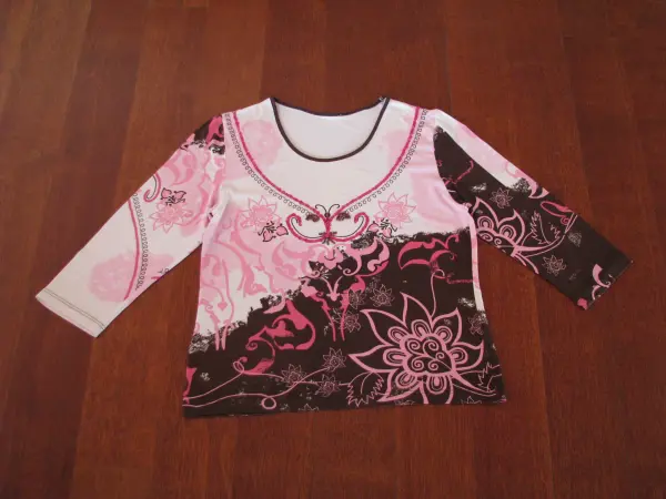 Koszulka damska bluzka z rękawem 3/4 r. M / L cekiny koralik