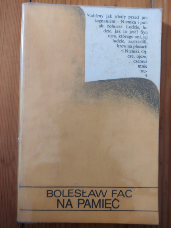 Książka Na pamięć Bolesław Fac 1982 Wydawnictwo łódzkie 