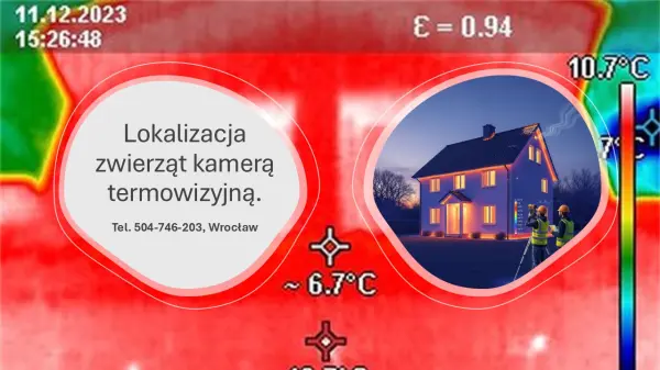 Lokalizacja zwierząt przy pomocy kamery termowizyjnej, tel.