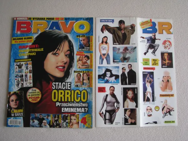 Magazyn Bravo, Bravo Girl, Popcorn z 2003 r. dodatki plakaty