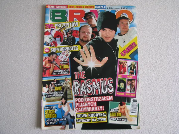 Magazyn Bravo, Bravo Girl, Popcorn z 2003 r. dodatki plakaty