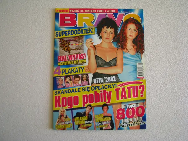 Magazyn Bravo, Bravo Girl 2003 r. dodatki plakaty