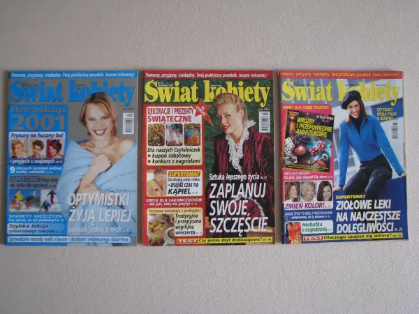 Magazyn Świat kobiety z lat 2000 - 2002 r. 