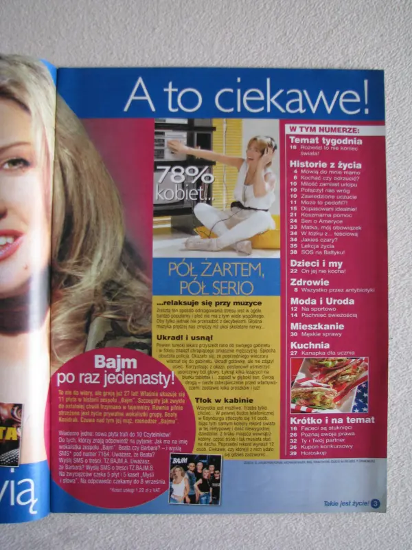 Magazyn Takie jest życie nr 9 i 36 z 2003 r.  
