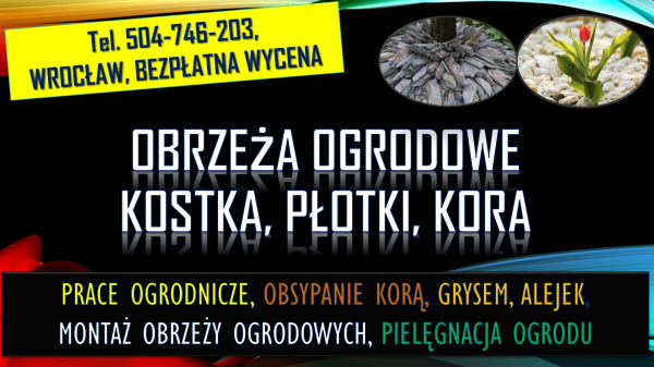 Montaż obrzeża ogrodowe. Tel. 504-746-203 bordery, palisady