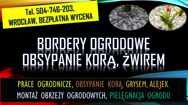 Montaż obrzeża ogrodowe. Tel. 504-746-203 bordery, palisady